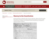 Reading Like a Historian: Slavery in the Constitution