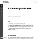 4.OA Multiples of nine
