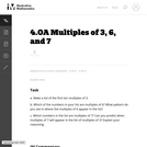 4.OA Multiples of 3, 6, and 7