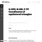 G-GPE, N-RN, F-TF Coordinates of equilateral triangles