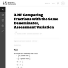 3.NF Comparing Fractions with the Same Denominator, Assessment Variation