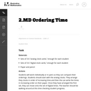 2.MD Ordering Time