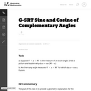 G-SRT Sine and Cosine of Complementary Angles