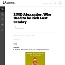 2.MD Alexander, Who Used to be Rich Last Sunday