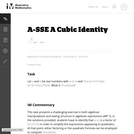 A-SSE A Cubic Identity