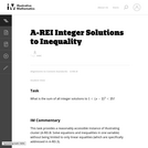 A-REI Integer Solutions to Inequality