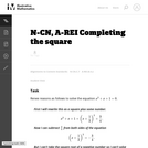 N-CN, A-REI Completing the square