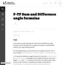 F-TF Sum and Difference angle formulas