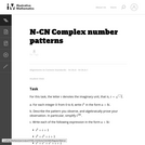 N-CN Complex number patterns