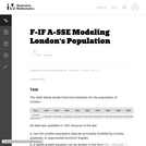 F-IF A-SSE Modeling London's Population