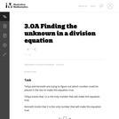 3.OA Finding the unknown in a division equation