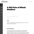 A-REI Pairs of Whole Numbers