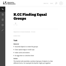 K.CC Finding Equal Groups
