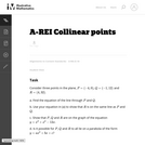 A-REI Collinear points