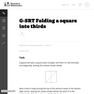 G-SRT Folding a square into thirds