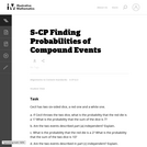 S-CP Finding Probabilities of Compound Events