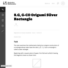 8.G, G-CO Origami Silver Rectangle