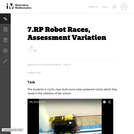 7.RP Robot Races, Assessment Variation