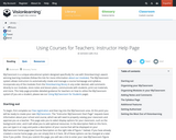 Using MyClassroom for Teachers: Instructor Help Page