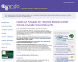 Hands-on Activities for Teaching Biology