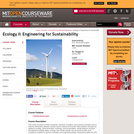 Ecology II: Engineering for Sustainability