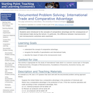 Documented Problem Solving: International Trade and Comparative Advantage