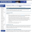 Research Paper in Introductory Econometrics