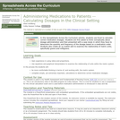 Administering Medications to Patients -- Calculating Dosages in the Clinical Setting
