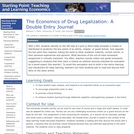 The Economics of Drug Legalization: A Double Entry Journal