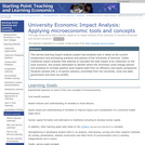 University Economic Impact Analysis: Applying microeconomic tools and concepts