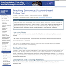 Teaching Economics:Student-based Instruction