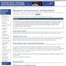 Research on Economics of Population