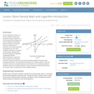 Bone Density Math and Logarithm Introduction