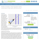 Linear Equations Game