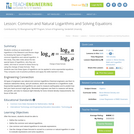 Common and Natural Logarithms and Solving Equations
