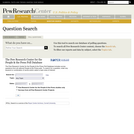 Pew Research Center for the People and the Press: Question Search