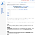 Species Differences in Laryngeal Structure
