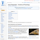 Avian Respiration - Anatomy & Physiology