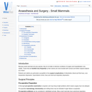 Anaesthesia and Surgery - Small Mammals
