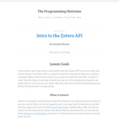 Intro to the Zotero API