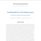 The Programming Historian 2: Installing QGIS 2.0 and Adding Layers