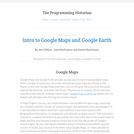 The Programming Historian 2: Introduction to Google Maps and Google Earth