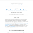 The Programming Historian 2: Python Introduction and Installation