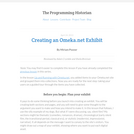 The Programming Historian 2: Creating an Omeka.net Exhibit