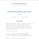 The Programming Historian 2: Understanding Regular Expressions