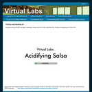 Virtual Labs: Acidifying Salsa
