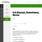 5.G Always, Sometimes, Never