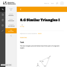8.G Similar Triangles I