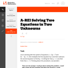 A-REI Solving Two Equations in Two Unknowns