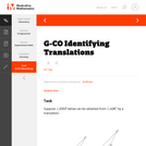 G-CO Identifying Translations